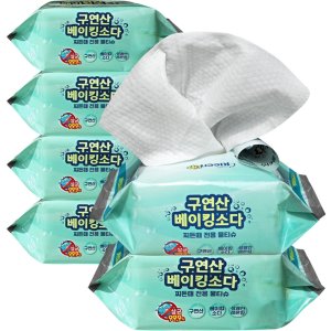 구연산 청소포 손걸레 물걸레 일회용 청소 용품 청소용 물티슈 6개