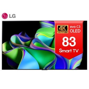 LG 올레드evo 210cm(83인치) 4K UHD 스마트TV OLED83C3 수도권스탠드 설치