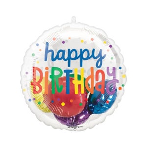 [아나그램] Anagram 레인보우 버스데이 인사이더벌룬 50cm 생일 은박풍선