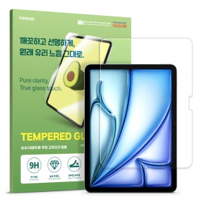 아이패드 에어 11 M3 7세대 투명 강화유리 액정 보호 필름 에어 11 7/6세대 (M3/2), 1매입