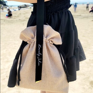 [JCHIC] 핸드메이드 데일리 라피아 라탄 네트 레터링 버킷 미니 복조리 토트 에코백