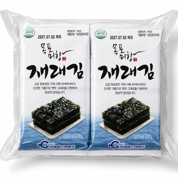 [본사직영] 미니도시락김 목포미항 재래김 2g 총240봉