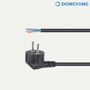 국산 AC코드 전원 파워코드 연결 케이블 측면 접지 플러그 연결선 0.75SQ 1.5M