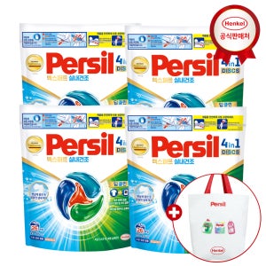 [리유저블백증정] 헨켈 캡슐세제 퍼실 디스크 26개입x4개 실내건조용