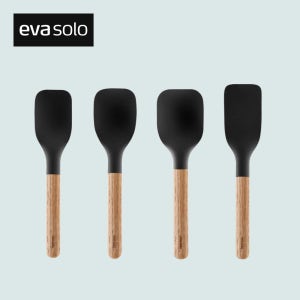 에바솔로조리도구 실리콘조리도구 4종세트 우드 서빙스푼 믹싱스푼 스파츌라 EVA SOLO