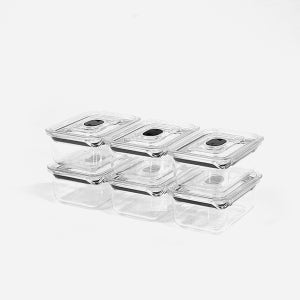 프리파라 브루클린 냉동밥 보관용기 460ml 6P 전자레인지용 트라이탄 반찬통 블랙