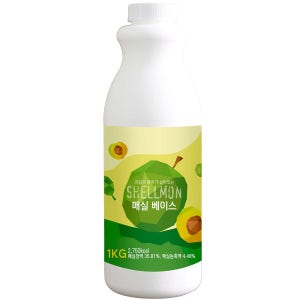 쉘몬 매실 과일 농축액 음료베이스 1kg 에이드 스무디