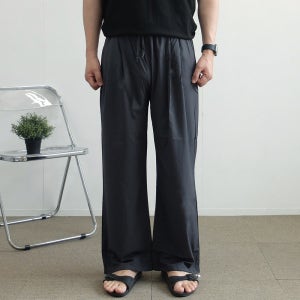 남자 여름 와이드 쿨링 팬츠 스판 조거 통큰바지 밴딩바지