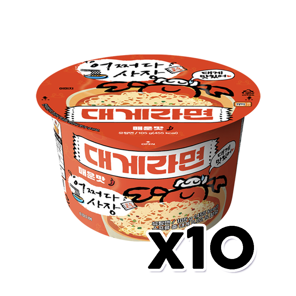 어쩌다사장 대게라면 순한맛 큰컵 큰사발 105g x 4개