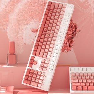 OEM LED투과 그라데이션 블루 핑크 키캡 정각