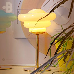 본디자인랩 단 스탠드 테이블 침실등 조명 무드등 버블토네이도 크림골드