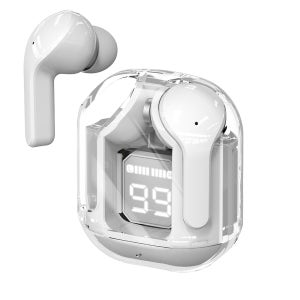 핏 퓨어 투명 무선 블루투스 커널형 이어폰 TWS 디지털 LED