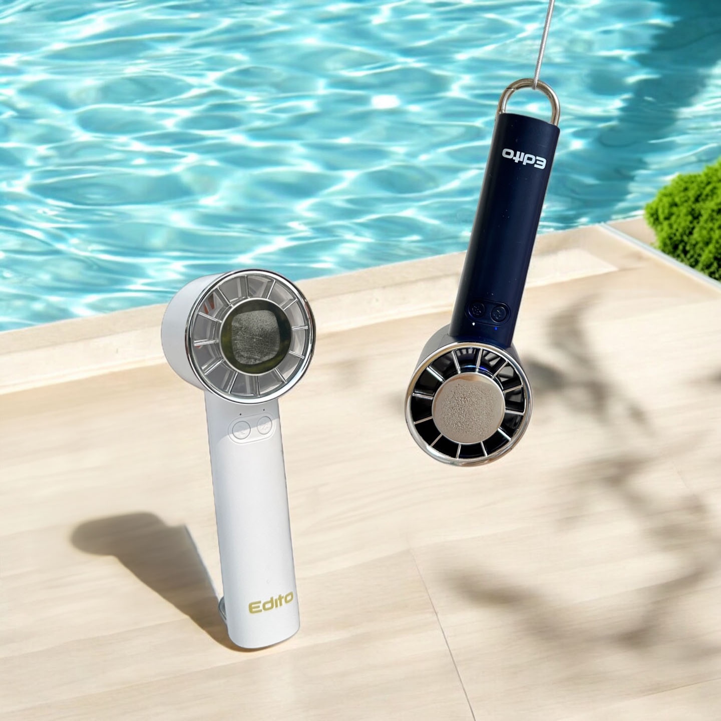 에디토 초경량 미니멀 휴대용 손 선풍기 핸디 넥 급속 냉각 에어컨 144g 손풍기 고리형