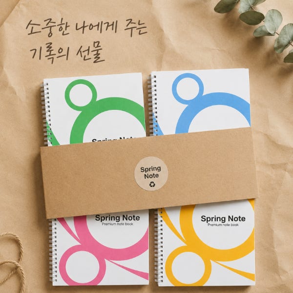 두꺼운 스프링 노트 공책 연습장 수첩 필사 수학 오답 영어 독서 줄 필기 학원 B5 모눈