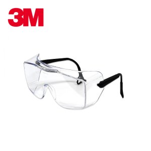3M OX2000 투명보안경 김서림방지렌즈 안경겸착용 측면보호 다리길이조절 가정용 산업용