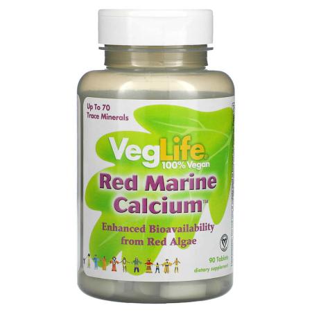 베지라이프 <b>VegLife</b> 레드 해양 <b>칼슘</b>, 90정