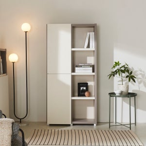 두리앳가구 미로스 도어형 책장 수납책장 4단 810 2도어