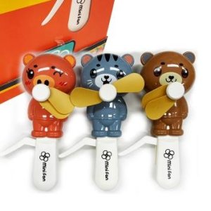 우리끼리 미니팬 동물 수동 선풍기 낱개 케릭터 랜덤