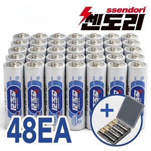 쎈도리 국산 건전지 AA + AAA 벌크 알카라인 48알