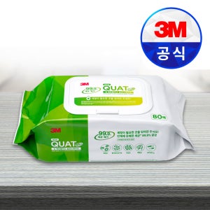 3M 쿼트플러스 살균티슈 캡형 80매 1팩