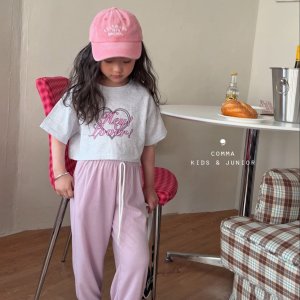 콤마 헤이크롭티 유아동 여아 주니어 레이어드 반팔티 데일리 등원룩 25여름