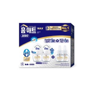 홈매트 리퀴드 세트훈증기2개 리필45일x 4개 타이머 강도조절 LED무드등