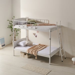 무트 화이트 2층 침대 프레임 SS (매트별도)