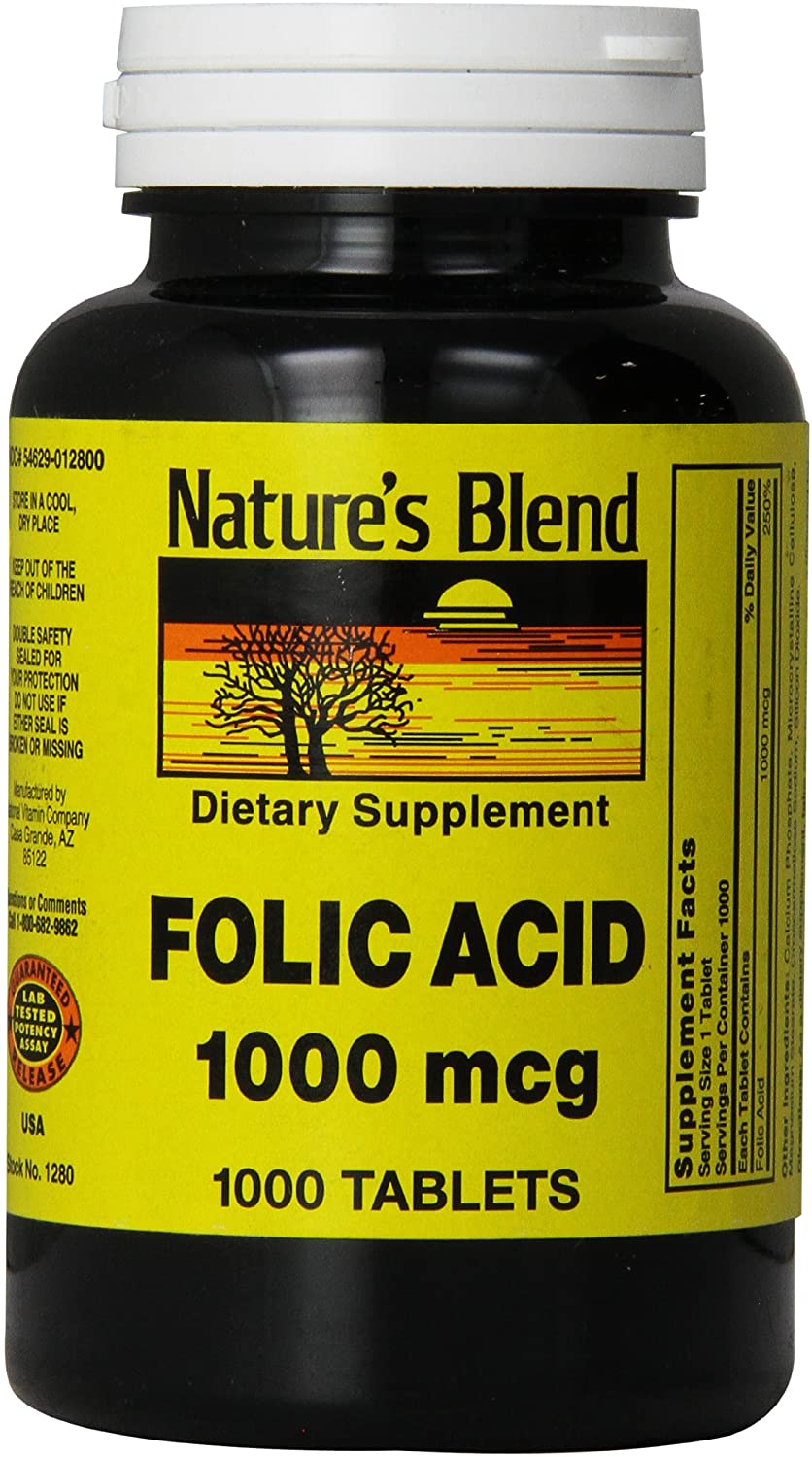 <b>엽산</b>Nature’s Blend Folic Acid 1,000 mcg 1000정