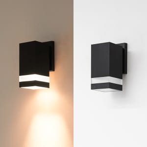 포브 LED 색변환 외부 벽등 실외 테라스 벽조명 방수 외벽등 9W 1등형 블랙