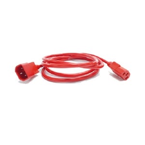 KC인증 파워 연장케이블 레드 캡코드 2M C13 to C14 AC220V 10A
