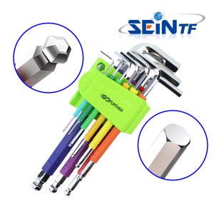 세인티에프 컬러 육각렌치 세트 9종 별 L 렌치