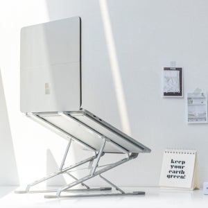 노트북받침대 2단 노트북 거치대 받침대 맥북거치대 접이식 쿨러 알루미늄 쿨링패드 맥북