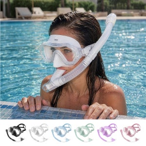 오버뷰 스노쿨링 마스크 세트 물유입방지 스노클링 프리다이빙 장비