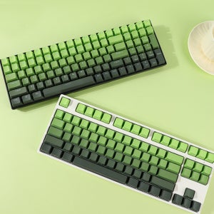 하이엔드 OEM 말차 그라디언트 측각 LED투과 키캡 PBT 이중사출 (104키)