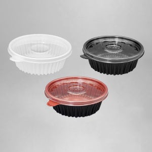 투명캡 195파이 미니탕 소 300개입 1050ml 일회용포장용기 고강도 덮밥 국수 냉면 파스타 비빔밥 밀면 제육볶음 두루치기 해장국 실속 IM ZZ U D