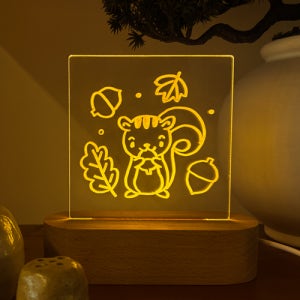 오늘놀이 DIY 아크릴 무드등 조명 18종 도안 화이트 마커펜 KC인증 미술교육