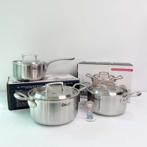 OSLO 오슬로 통5중 인덕션용 IH 스텐 양수냄비 편수냄비 3종