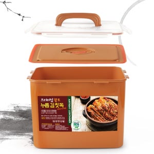 누름통 황토누름독 누름독 장아찌용기 김치냉장고통 대형밀폐용기 4.3L