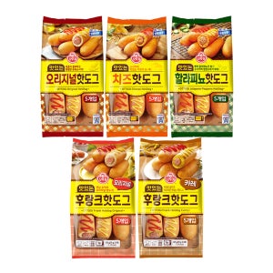 [슈퍼적립] [15+15] 오뚜기 맛있는 핫도그 오리지널/치즈/할라피뇨/후랑크/후랑크카레 5종