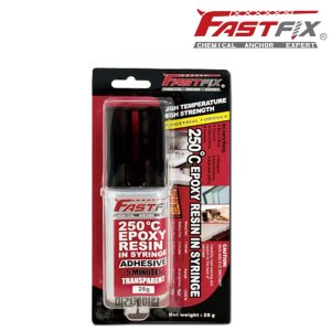 패스트픽스 FASTFIX 고온용 이액형 에폭시 내열 250도 주사기형 접착제 28g