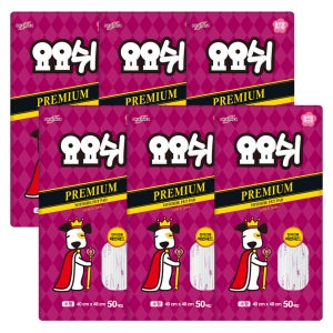 [요요쉬] 강아지 배변패드 플로럴와인향 프리미엄 소형, 50매입, 6개