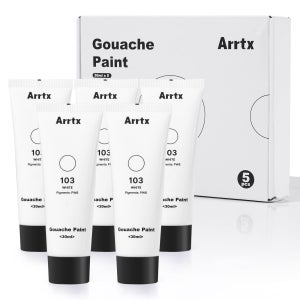 아트엑스 수채 과슈 물감 30ml 화이트 낱색 5개입 전문가용