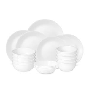 코렐 저스트화이트 한국형 4인 18P 원형 홈세트 / 그릇세트 집들이선물 예쁜접시 신혼 4인식기 혼수