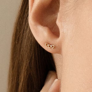 10k 포니 하트 귀걸이