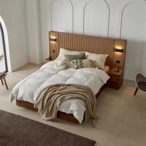 아비엔 템바보드 킹사이즈침대 평상형 원목 호텔식 킹침대 K