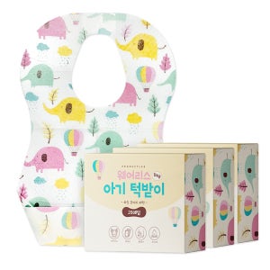 아기 일회용 턱받이 신생아 초기 이유식 여름 가운 60매