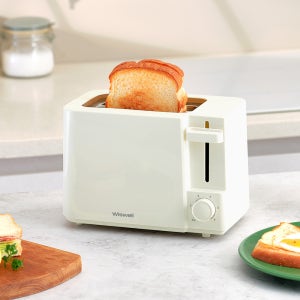 위즈웰 크런치 토스터기 2구 팝업 토스트 기계 식빵 가정용 크림 TA8115