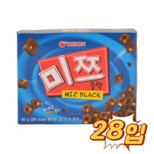 오리온 미쯔블랙 60g 28입