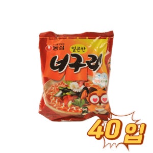 농심 얼큰한너구리 120g 40입