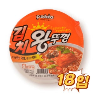 팔도 김치왕뚜껑 110g 18입